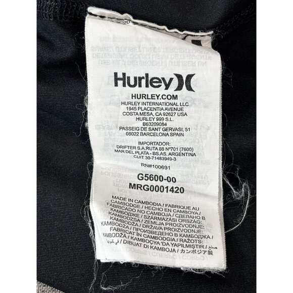 Hurley Mens Performance Black T-Shirt Size XL With UPF 50+ Protection - Picture 4 of 10